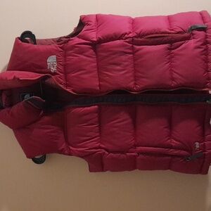 The North Face Burgundy Puffer Vest